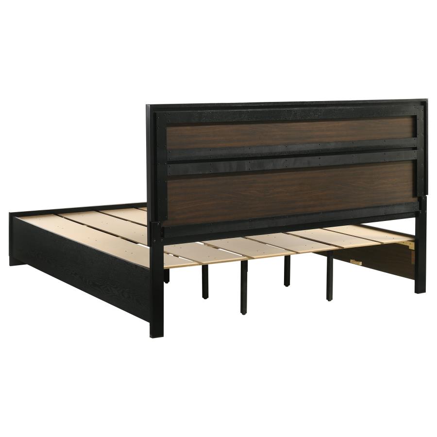 Miranda 51-inch Wood Eastern King Storage Panel Bed Black view 5