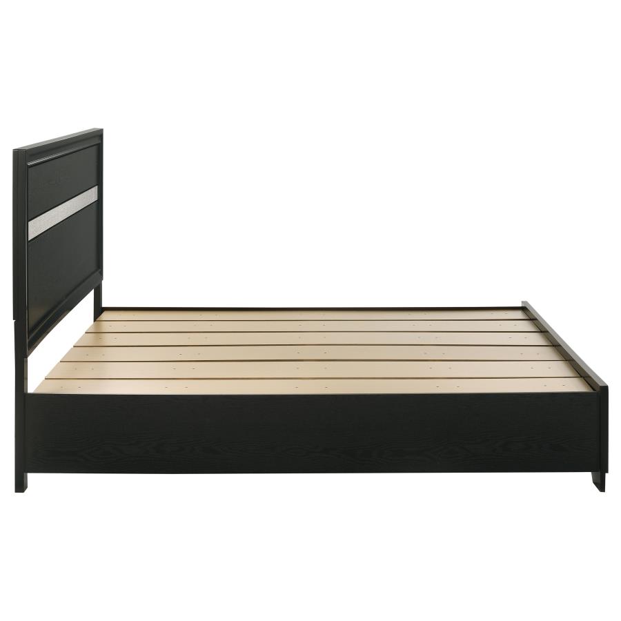Miranda 51-inch Wood Eastern King Storage Panel Bed Black view 6