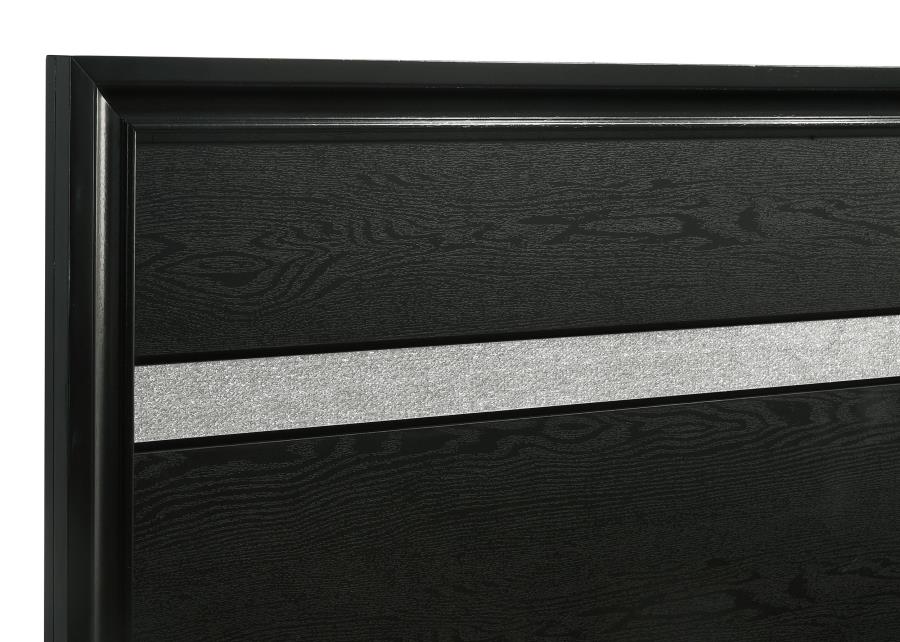 Miranda 51-inch Wood Eastern King Storage Panel Bed Black view 7