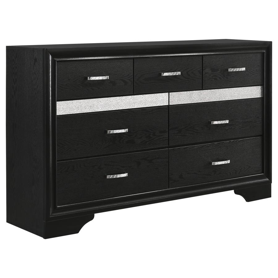 Miranda 5-piece Queen Bedroom Set Black view 7