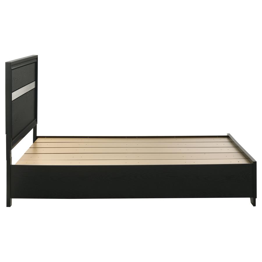 Miranda 51-inch Wood Queen Storage Panel Bed Black view 6