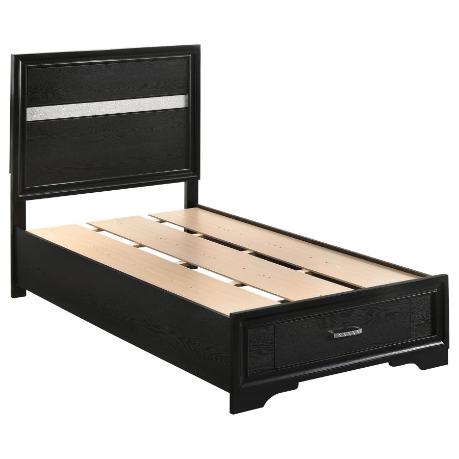 Miranda 5-piece Twin Bedroom Set Black view 3