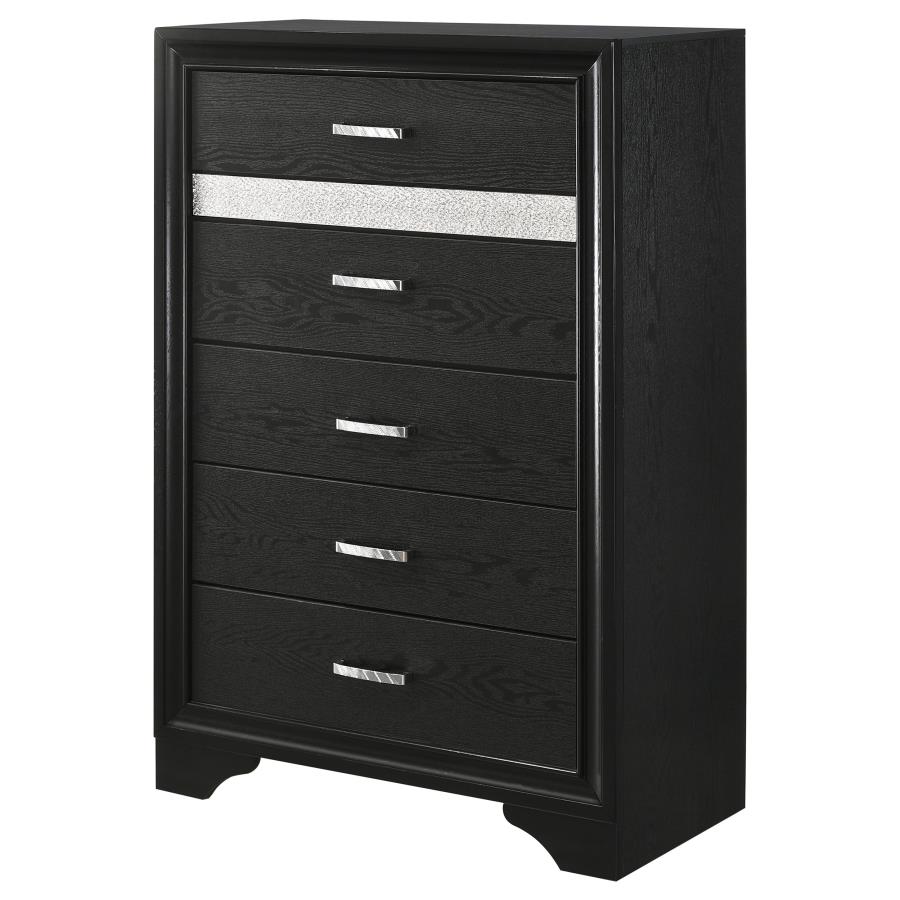 Miranda 6-drawer Bedroom Chest Black view 4