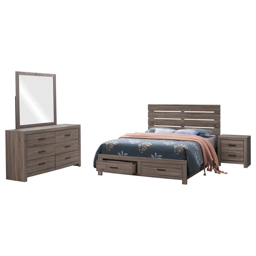 Brantford 4-piece Eastern King Bedroom Set Barrel Oak view 2
