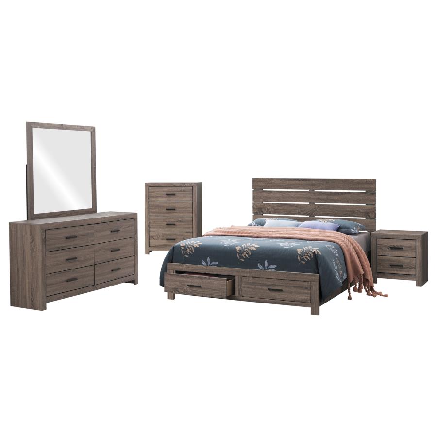 Brantford 5-piece Eastern King Bedroom Set Barrel Oak view 2