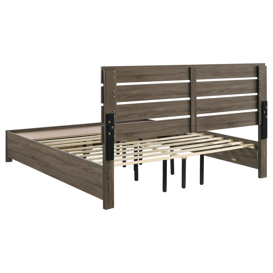Brantford Wood Eastern King Storage Panel Bed Barrel Oak view 6