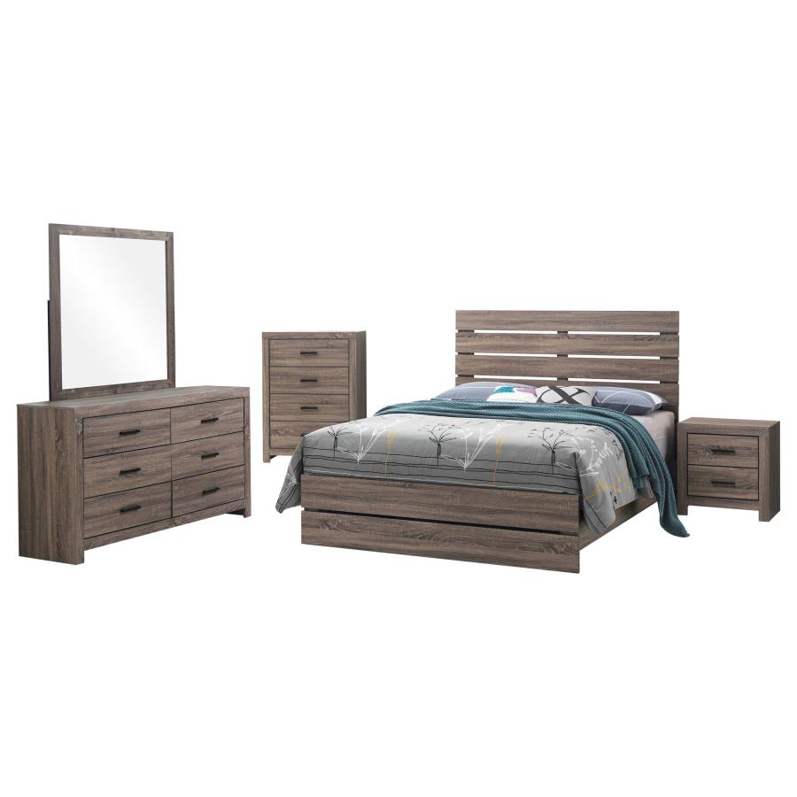 Brantford 5-piece Queen Bedroom Set Barrel Oak view 2