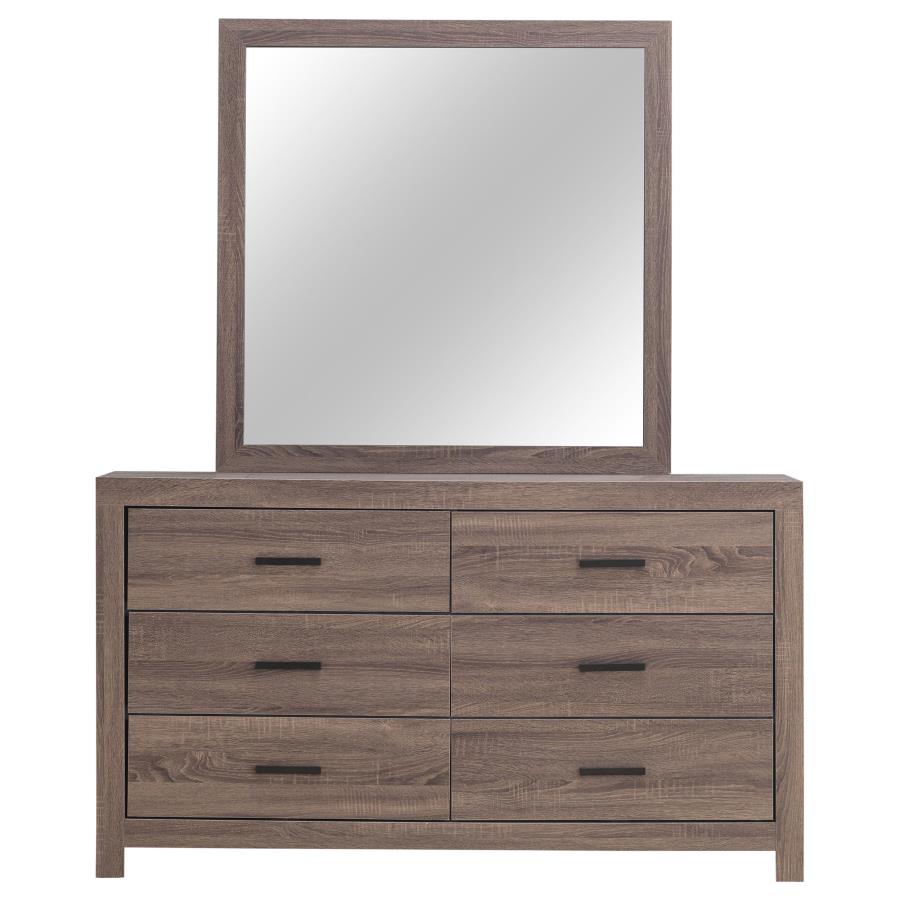 Brantford 6-drawer Dresser with Mirror Barrel Oak view 3