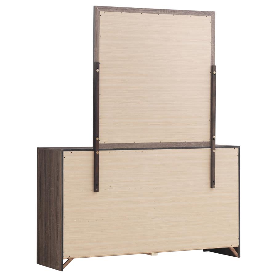 Brantford 6-drawer Dresser with Mirror Barrel Oak view 6