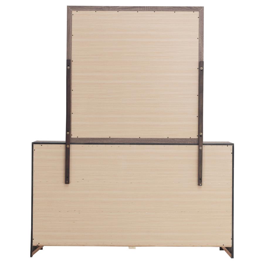 Brantford 6-drawer Dresser with Mirror Barrel Oak view 7