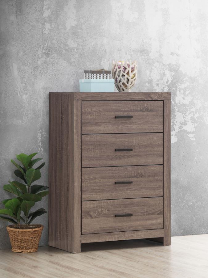 Brantford 4-drawer Bedroom Chest Barrel Oak view 2