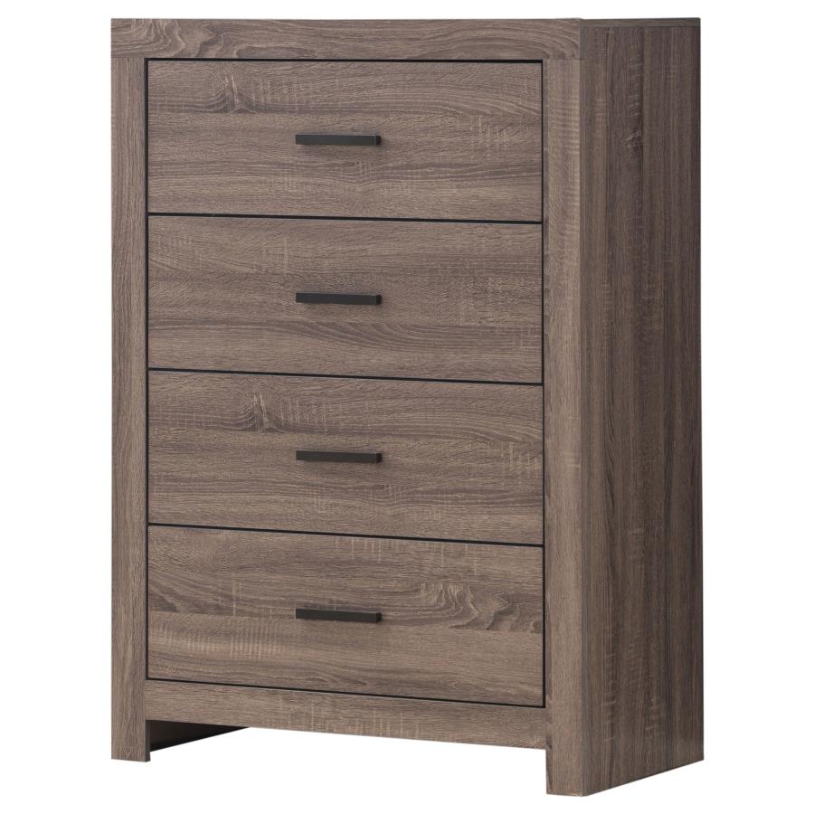 Brantford 4-drawer Bedroom Chest Barrel Oak view 4