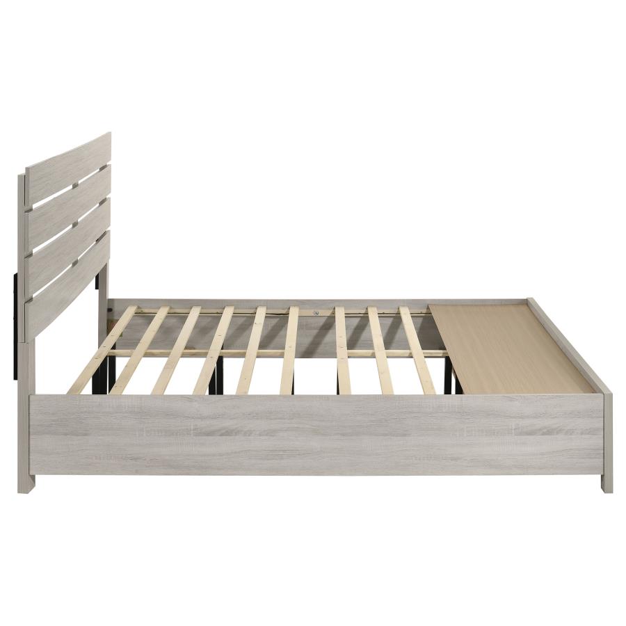 Brantford Wood Eastern King Storage Panel Bed Coastal White view 7