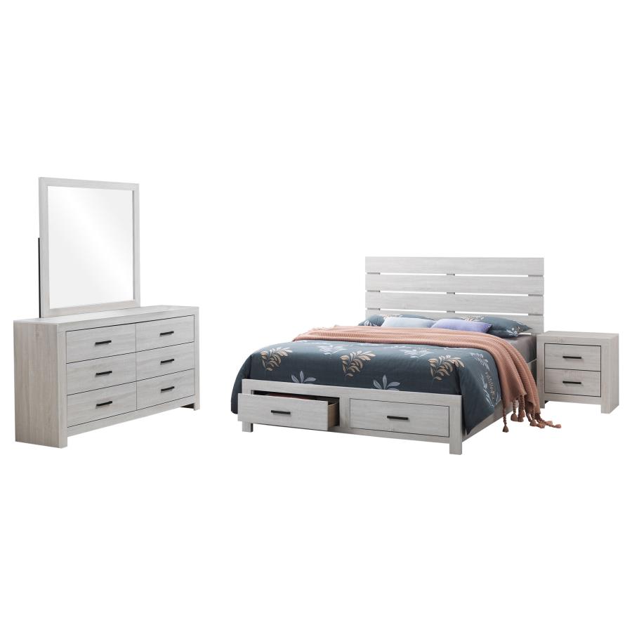 Brantford 4-piece Queen Bedroom Set Coastal White view 2
