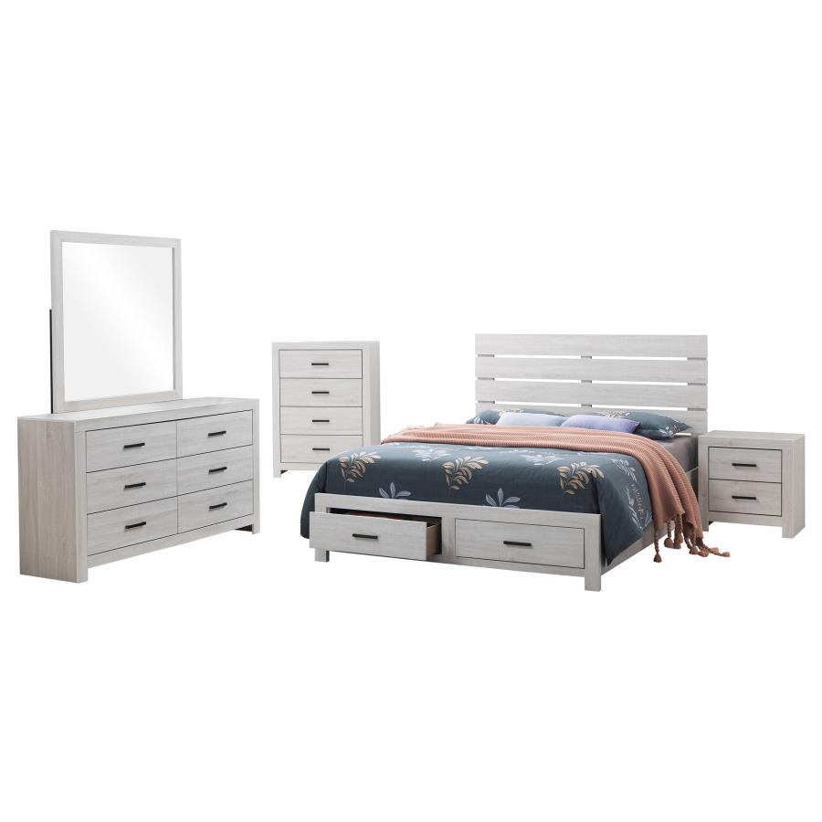 Brantford 5-piece Queen Bedroom Set Coastal White view 2