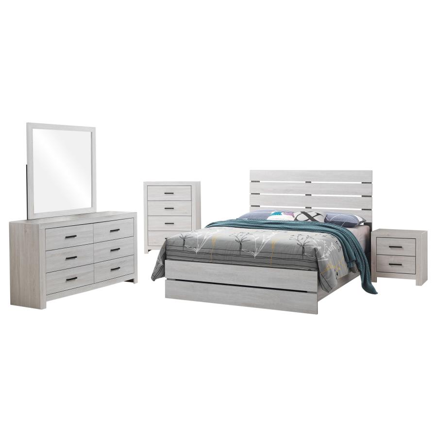 Brantford 5-piece Queen Bedroom Set Coastal White view 2