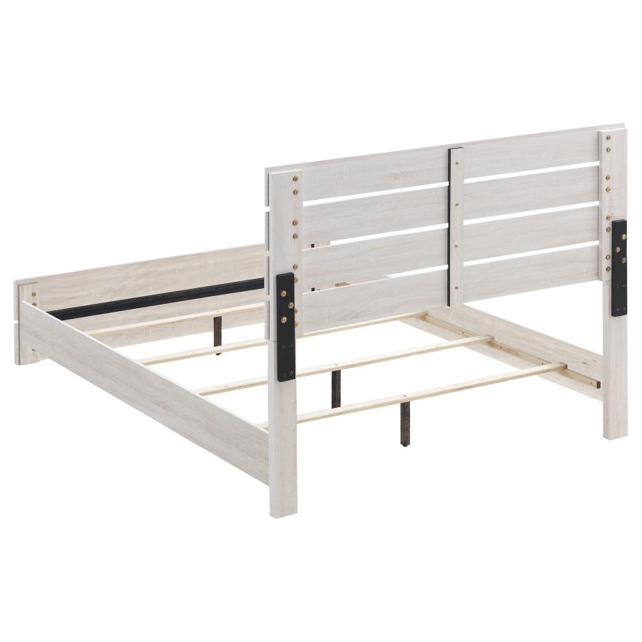 Brantford Wood Queen Panel Bed Coastal White view 4