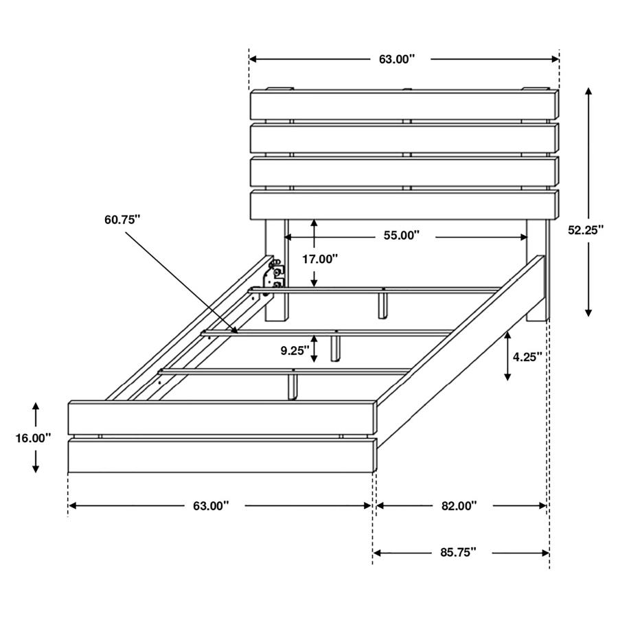 Brantford Wood Queen Panel Bed Coastal White view 6