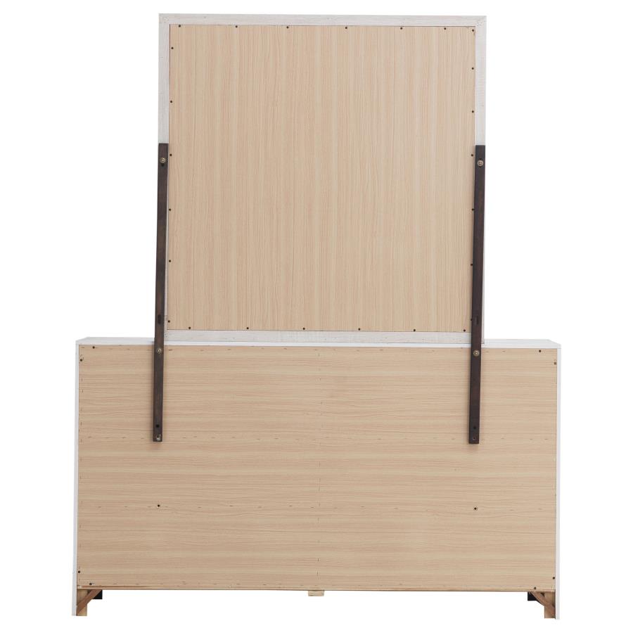 Brantford 6-drawer Dresser with Mirror Coastal White view 7