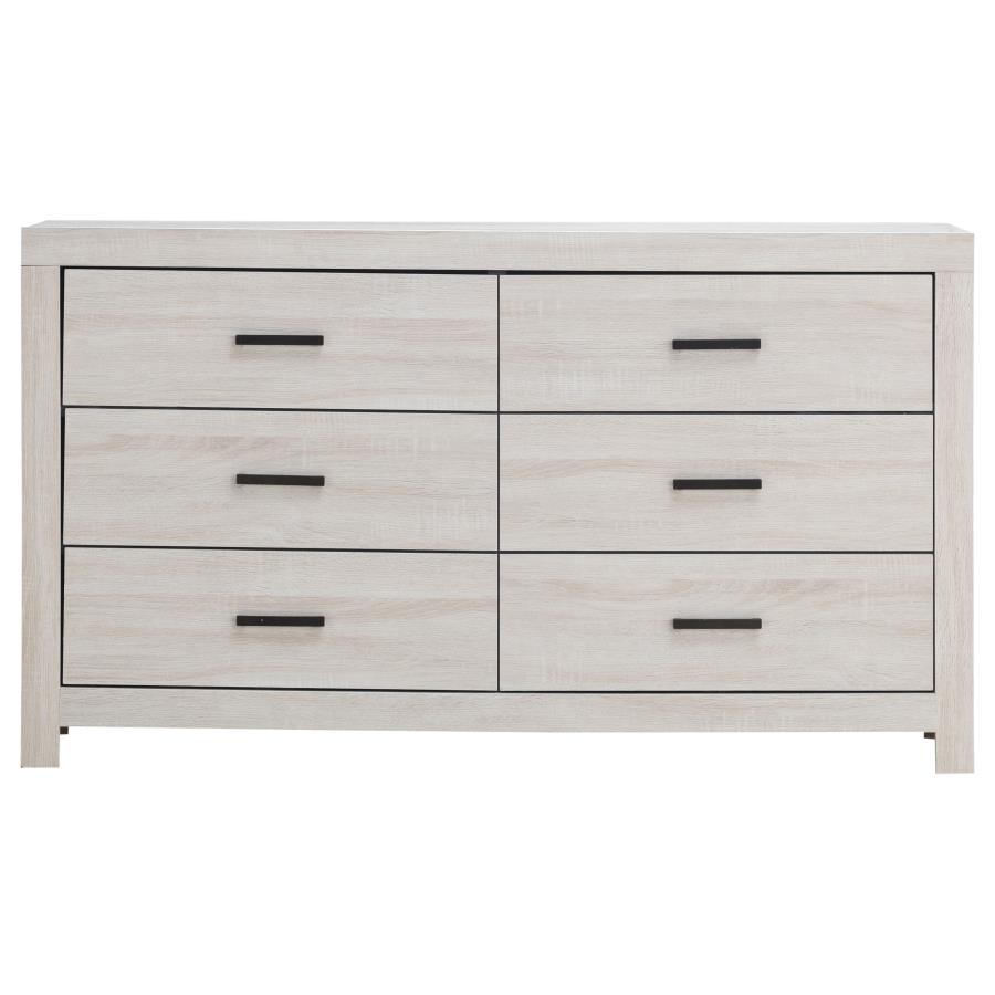 Brantford 6-drawer Dresser Coastal White view 3