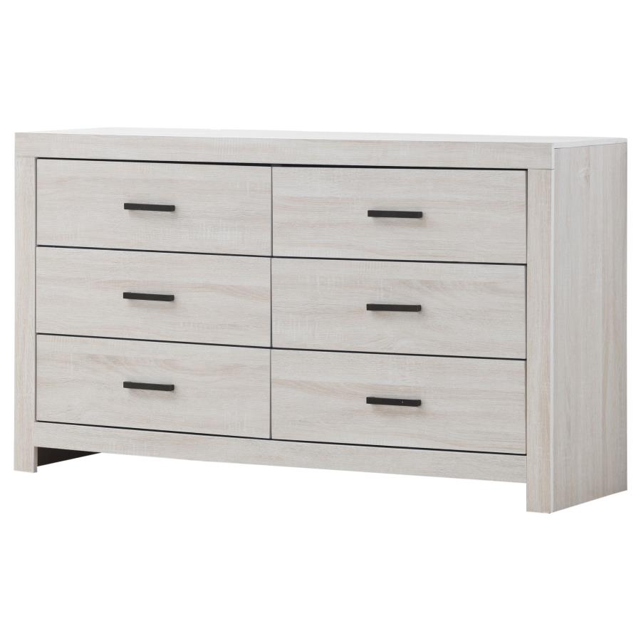 Brantford 6-drawer Dresser Coastal White view 4