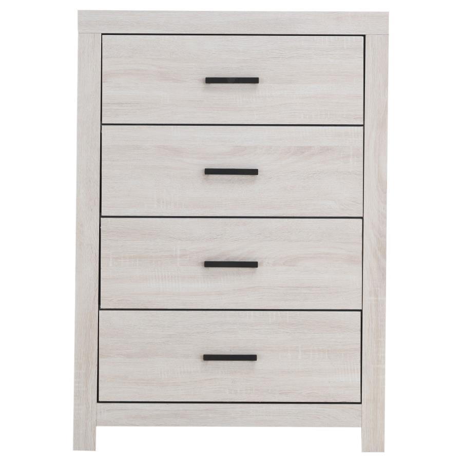 Brantford 4-drawer Bedroom Chest Coastal White view 3