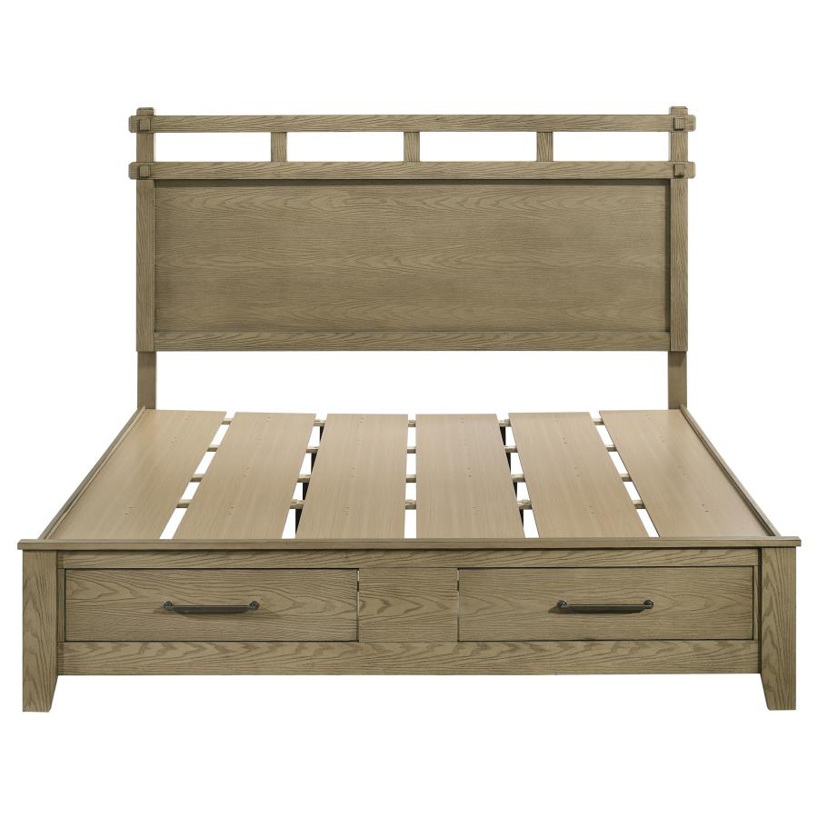 Hazlewood 59-inch Eastern King Storage Bed Vineyard Oak view 4