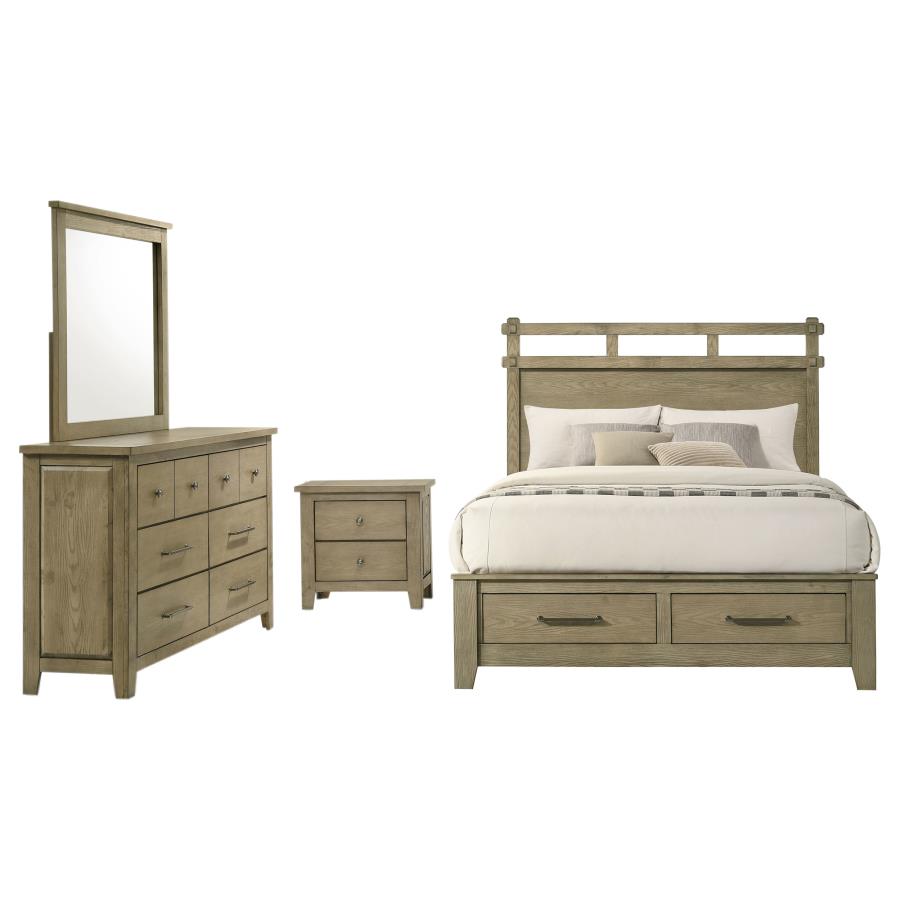 Hazlewood 4-piece Queen Bedroom Set Vineyard Oak view 2