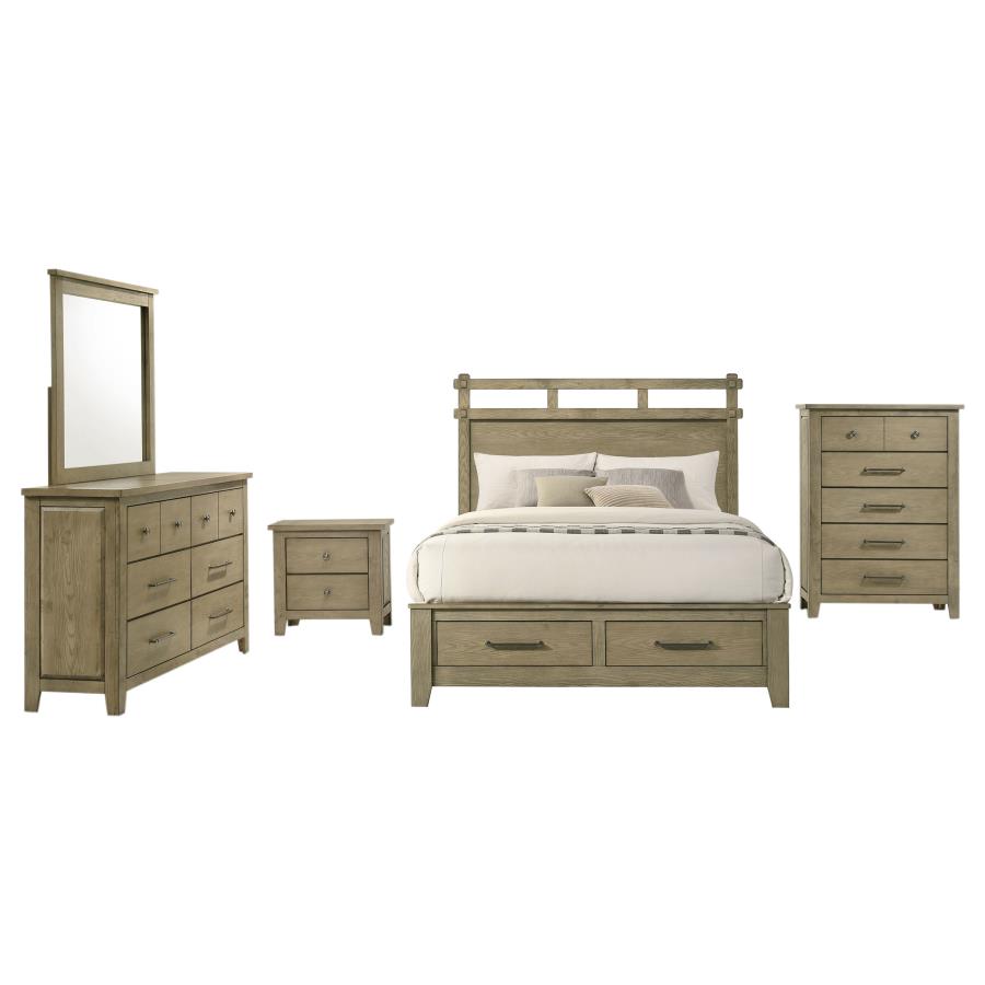 Hazlewood 5-piece Queen Bedroom Set Vineyard Oak view 2