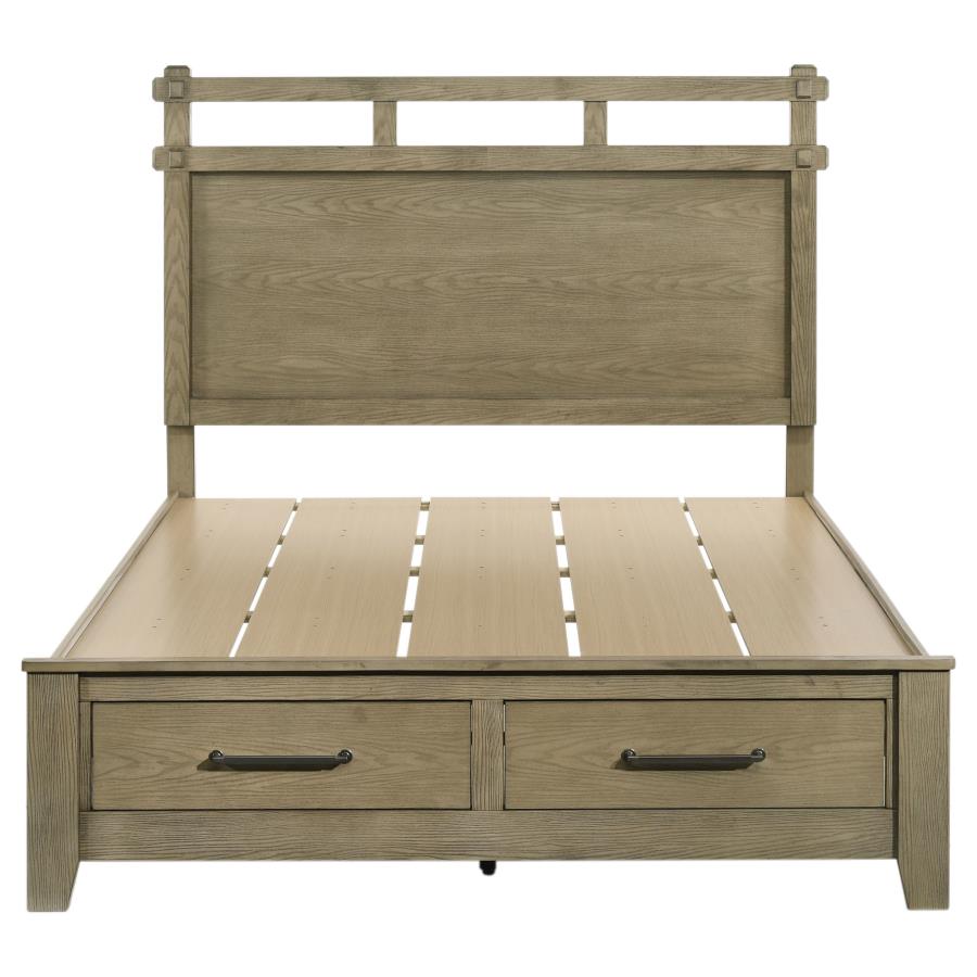 Hazlewood 59-inch Queen Panel Storage Bed Vineyard Oak view 4