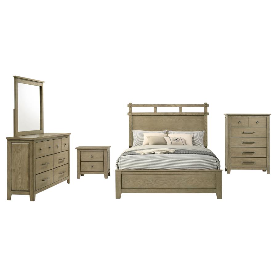 Hazlewood 5-piece Eastern King Bedroom Set Vineyard Oak view 2