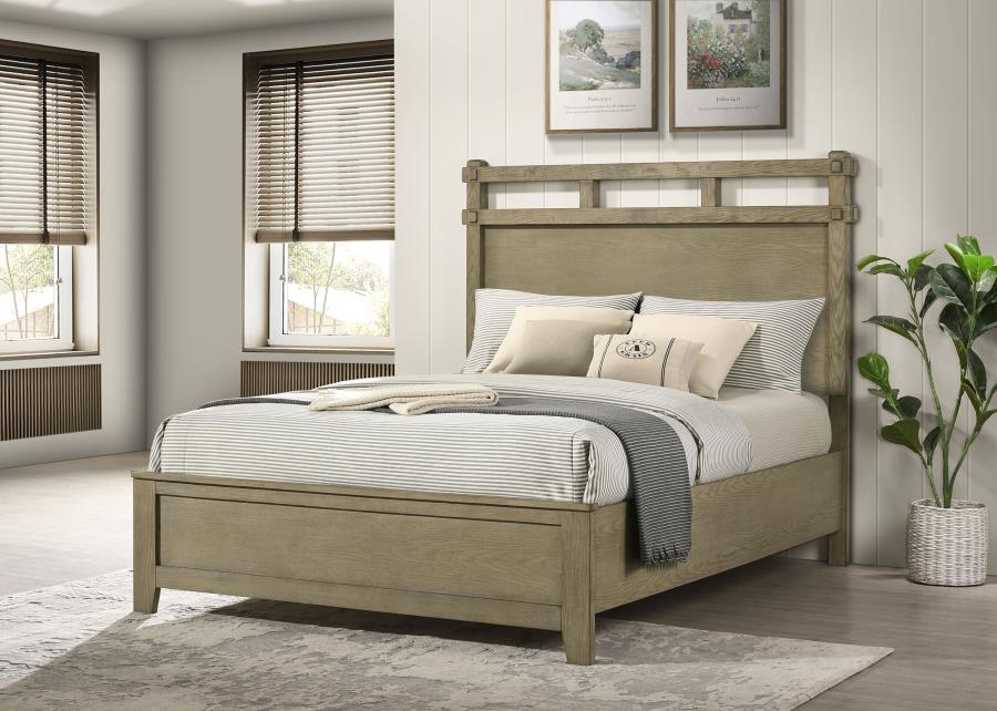 Hazlewood 61-inch Queen Panel Bed Vineyard Oak view 2