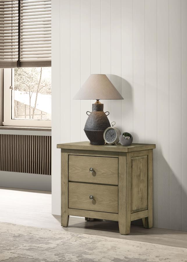 Hazlewood 2-drawer Nightstand Bedside Table Vineyard Oak view 2