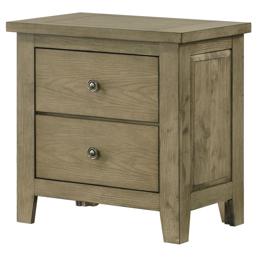 Hazlewood 2-drawer Nightstand Bedside Table Vineyard Oak view 4