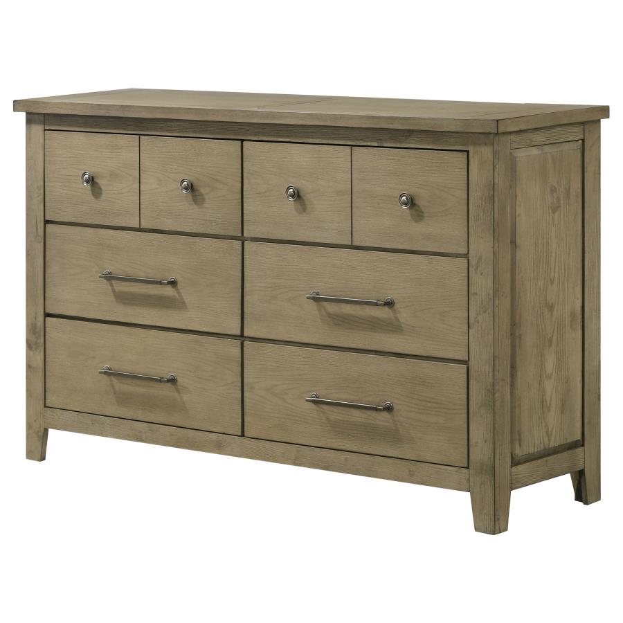 Hazlewood 6-drawer Bedroom Dresser Cabinet Vineyard Oak view 4