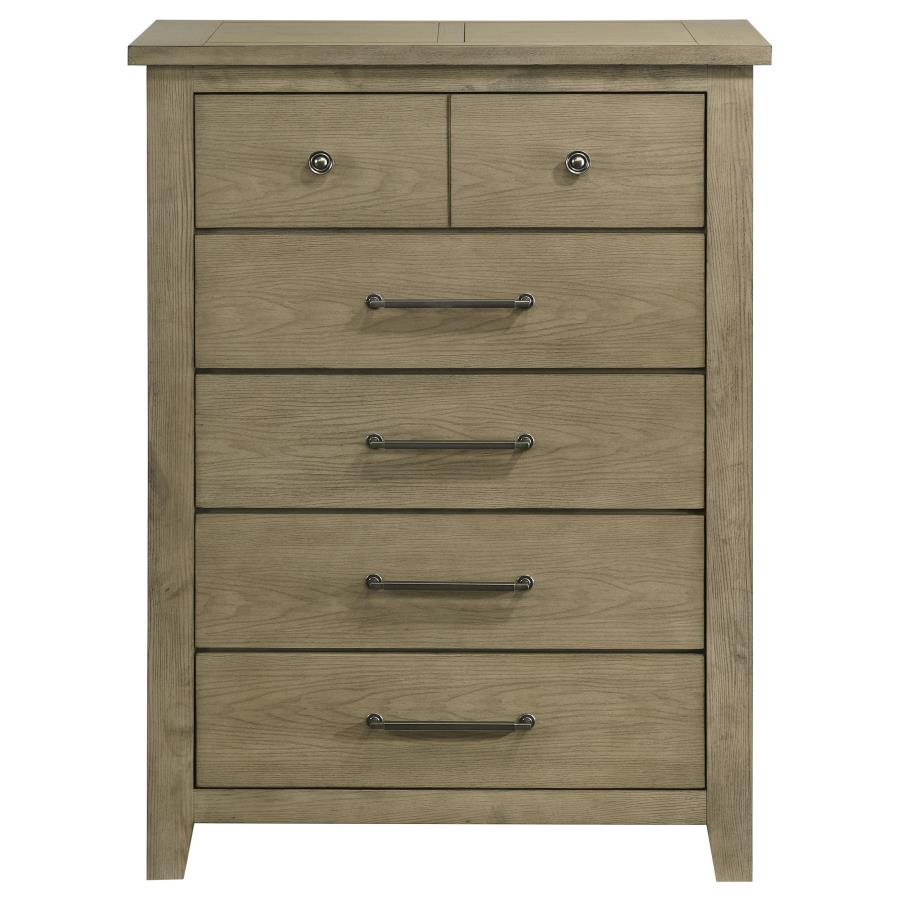 Hazlewood 5-drawer Bedroom Chest of Drawers Vineyard Oak view 3