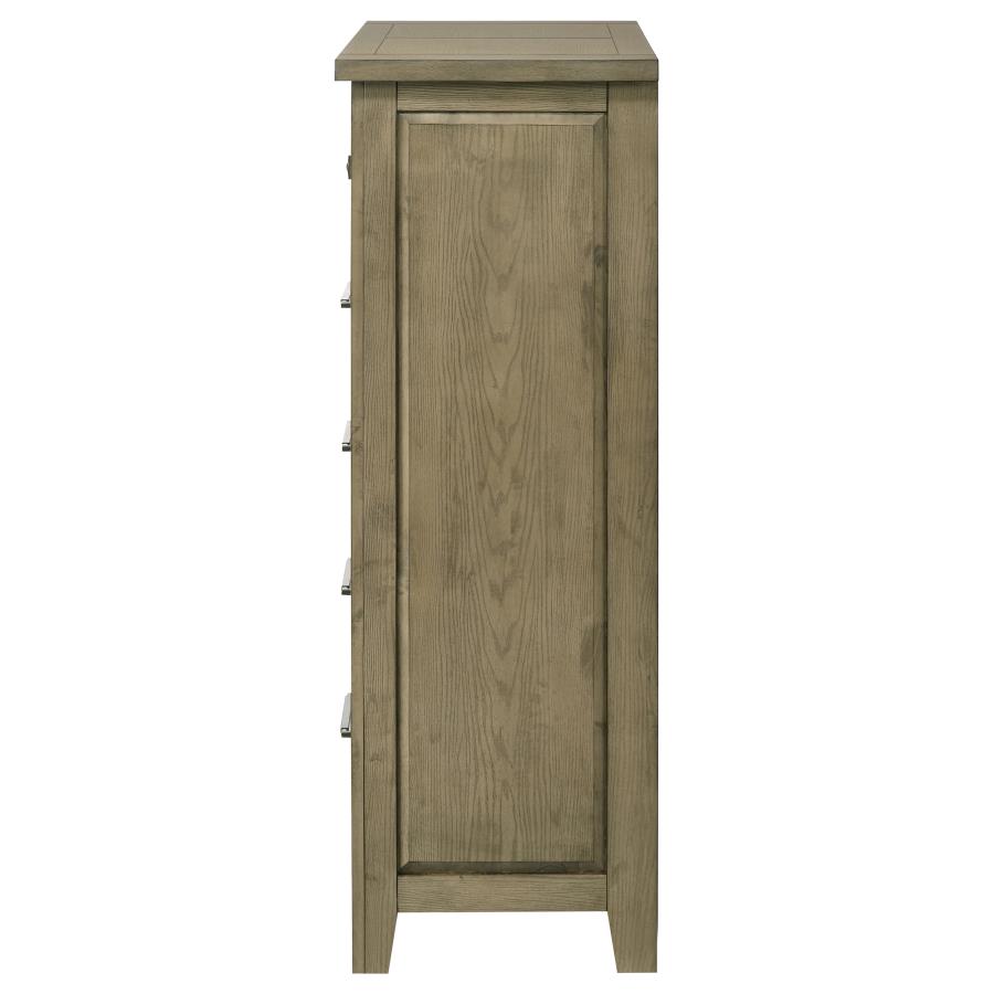 Hazlewood 5-drawer Bedroom Chest of Drawers Vineyard Oak view 5