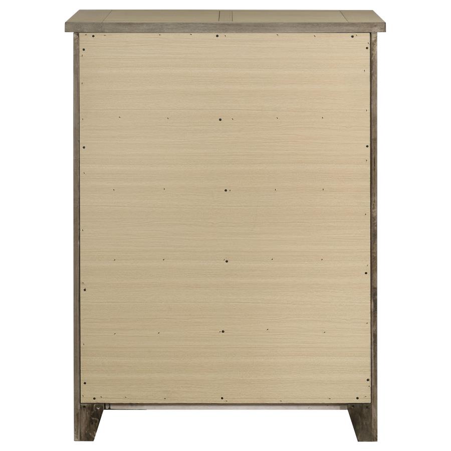 Hazlewood 5-drawer Bedroom Chest of Drawers Vineyard Oak view 7