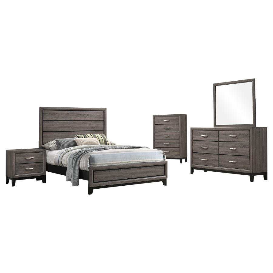 Watson Five-piece Full Bedroom Set Grey Oak view 2