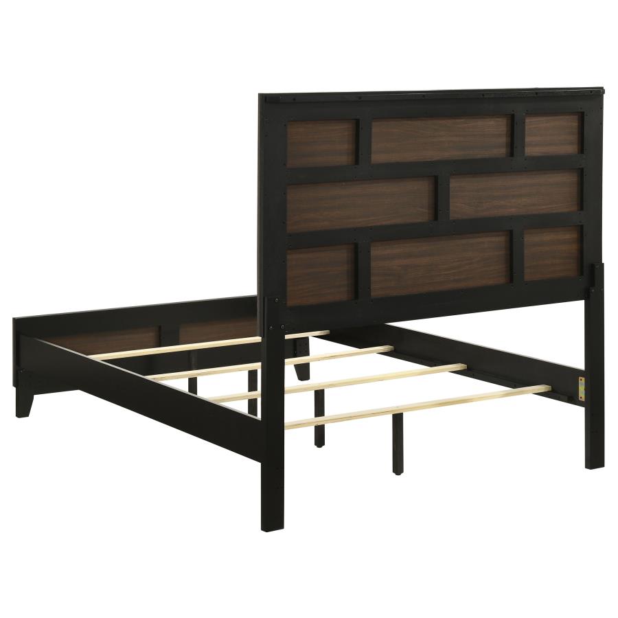 Watson Wood Full Panel Bed Grey Oak view 5