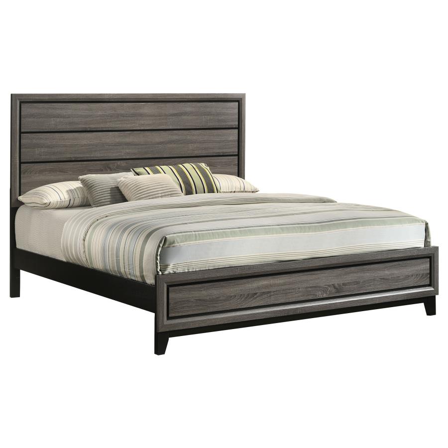Watson Wood Eastern King Panel Bed Grey Oak view 3