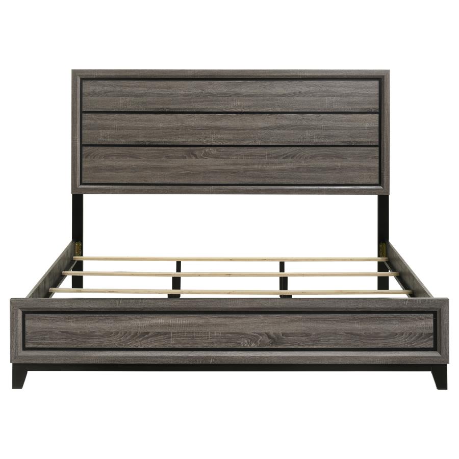 Watson Wood Eastern King Panel Bed Grey Oak view 4