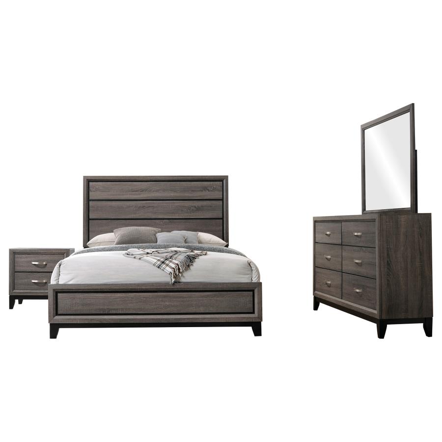 Watson Four-piece Queen Bedroom Set Grey Oak view 2