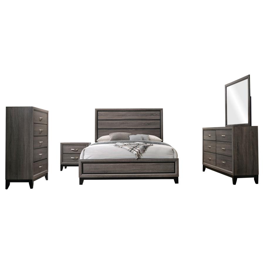 Watson Five-piece Queen Bedroom Set Grey Oak view 2