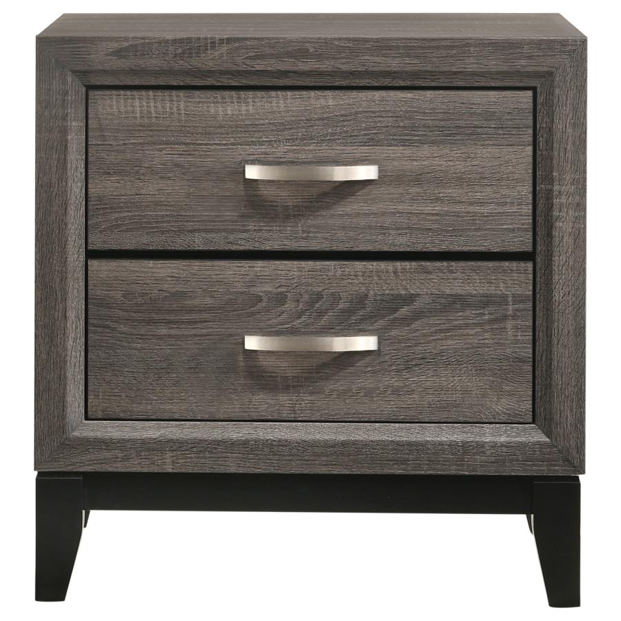 Watson 2-drawer Nightstand Grey Oak view 3