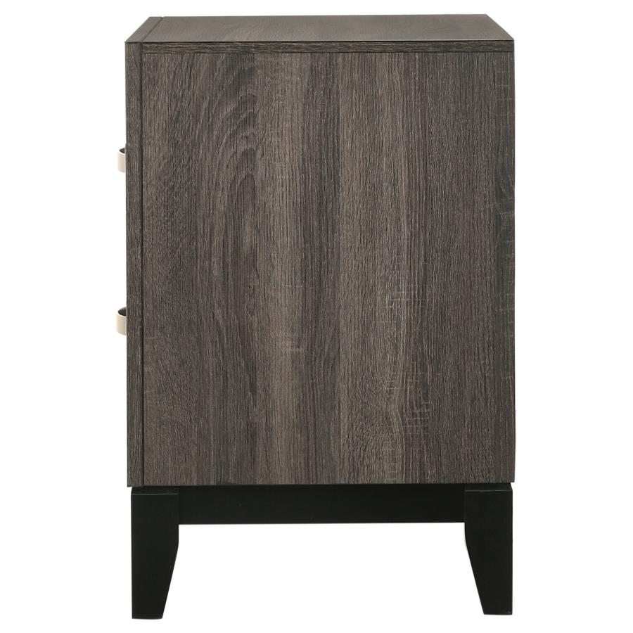 Watson 2-drawer Nightstand Grey Oak view 4