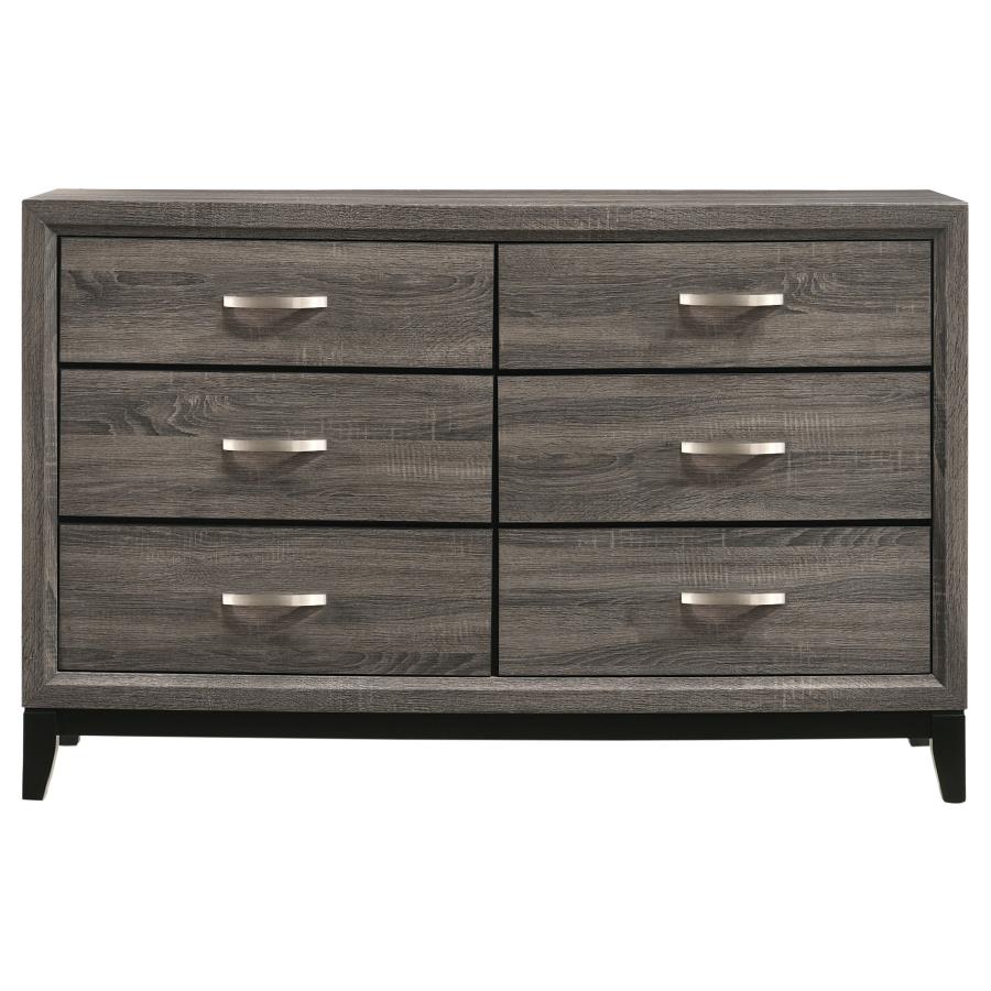 Watson 6-drawer Dresser Grey Oak view 3