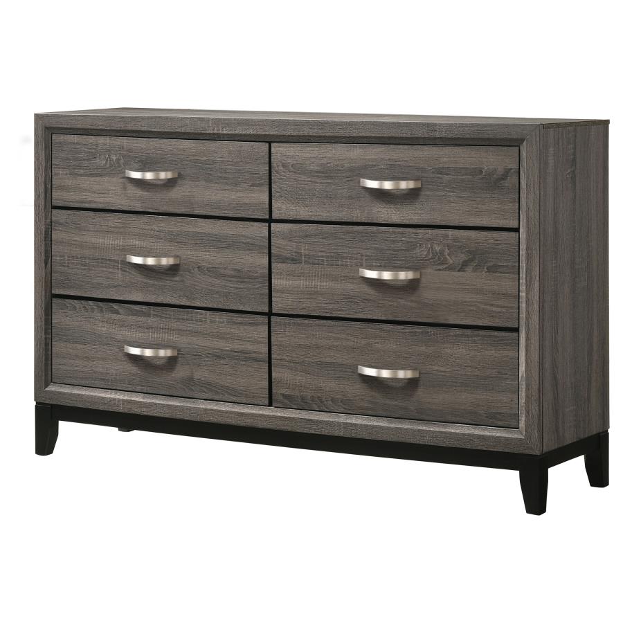 Watson 6-drawer Dresser Grey Oak view 4