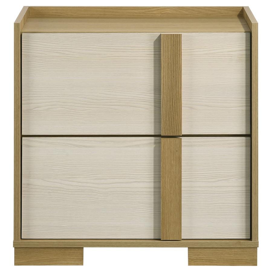 Hyland 2-drawer Nightstand Bedside Table Natural view 3