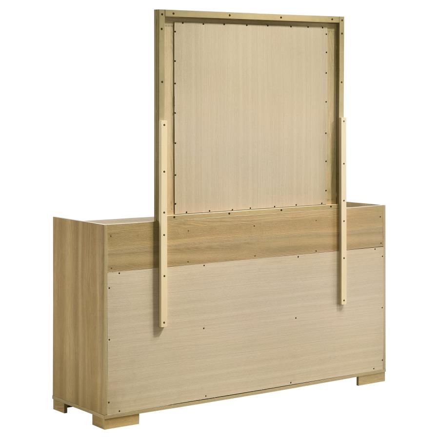 Hyland 6-drawer Dresser with Mirror Natural view 5